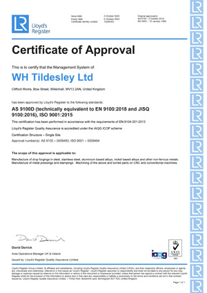 LRQA ISO 9001 Approval - Quality